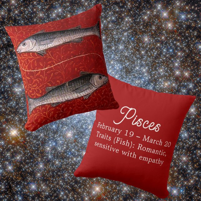 Pisces the Fish Zodiac Sign Birthday Party Cushion (Creator Uploaded)