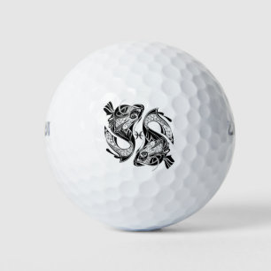 Pisces the Fish Zodiac Symbol and Sign Golf Balls