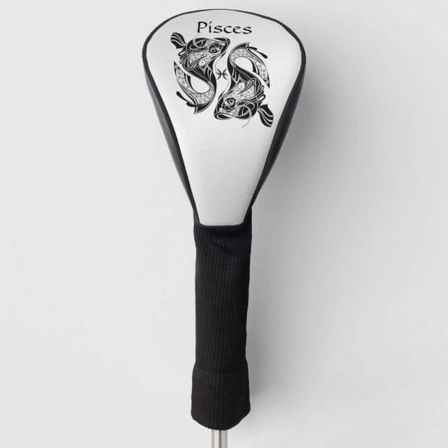 Pisces the Fish Zodiac Symbol and Sign Golf Head Cover (Front)
