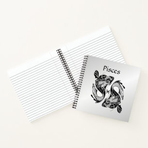 Pisces the Fish Zodiac Symbol and Sign Notebook