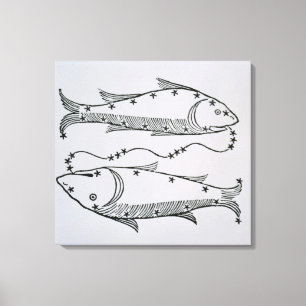 Pisces (the Fishes) an illustration from the 'Poet Canvas Print