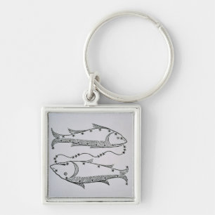 Pisces (the Fishes) an illustration from the 'Poet Key Ring