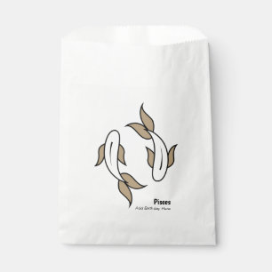 Pisces the twin fish personalised party favour bags