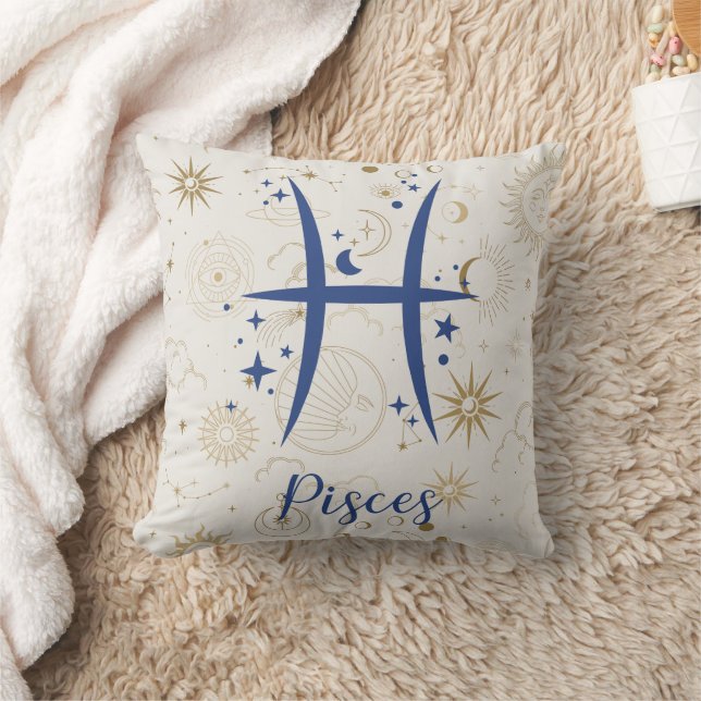 Pisces Throw Pillow (Blanket)