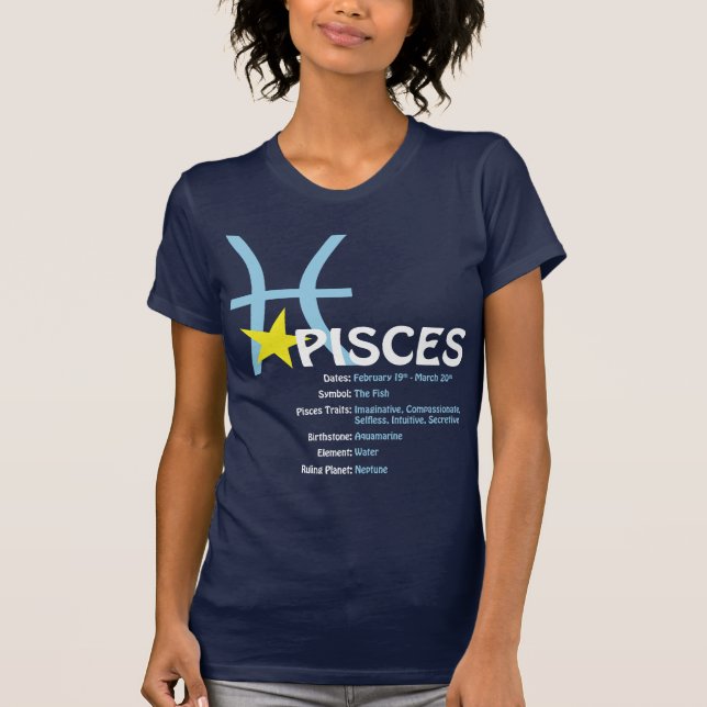Pisces Traits Ladies T-Shirt (Front)