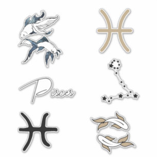 Pisces twin fish astrology zodiac birthday gold 