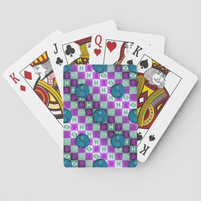 Pisces & Water Boar Playing Cards (Back)