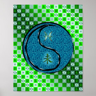 Pisces & Water Goat Poster