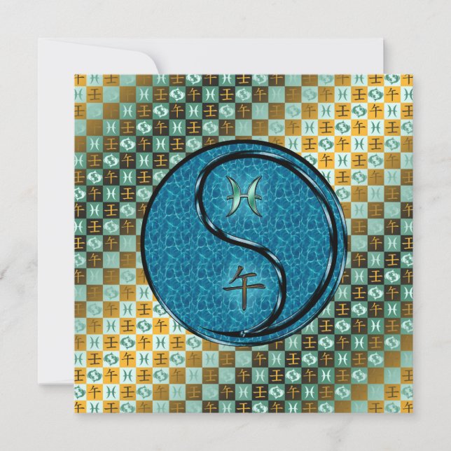 Pisces & Water Horse Card (Front)