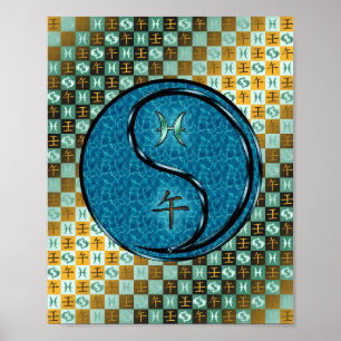 Pisces & Water Horse Poster