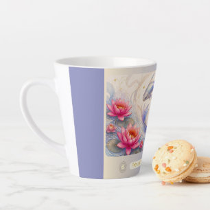 Pisces Water Lily Art Nouveau Small Latte Mug