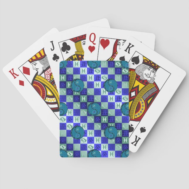 Pisces & Water Ox Playing Cards (Back)