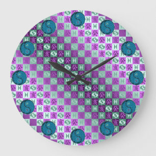 Pisces & Water Rooster Large Clock