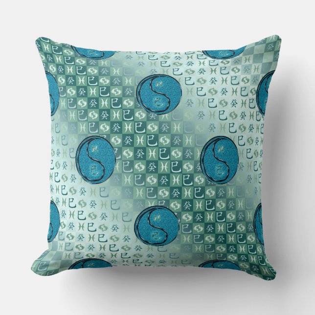 Pisces & Water Snake Cushion (Front)