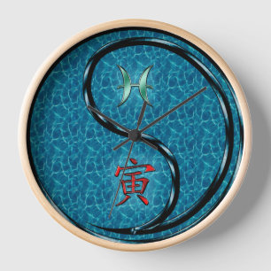 Pisces & Water Tiger Clock
