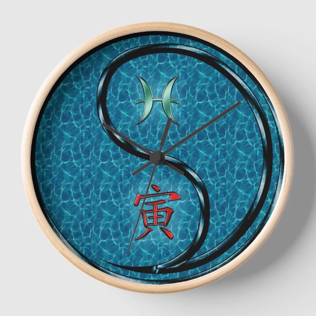 Pisces & Water Tiger Clock (Front)