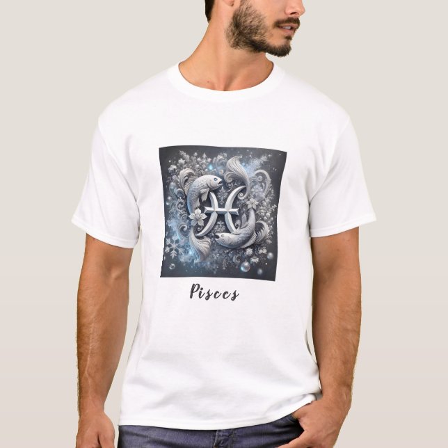 Pisces – Winter Essence Zodiac Tee (Front)