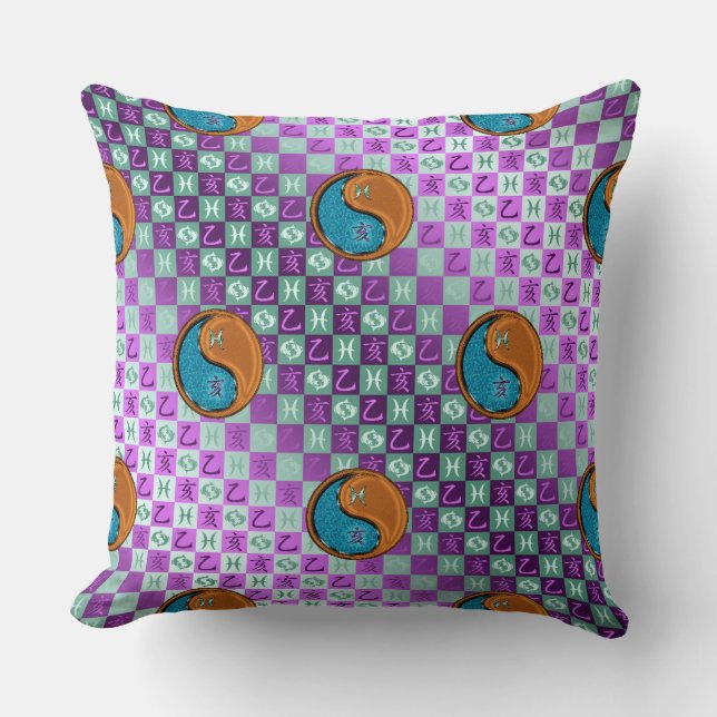 Pisces & Wood Boar Cushion (Front)