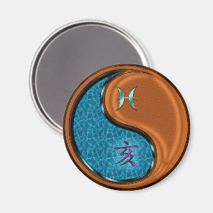 Pisces & Wood Boar Magnet