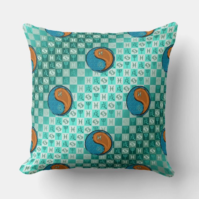 Pisces & Wood Dog Cushion (Front)
