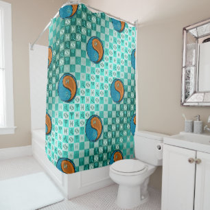 Pisces & Wood Dog Shower Curtain