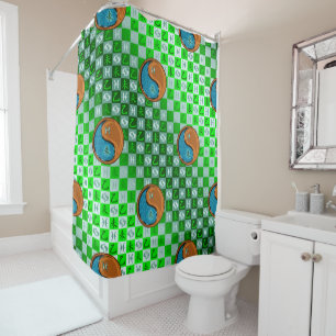 Pisces & Wood Goat Shower Curtain
