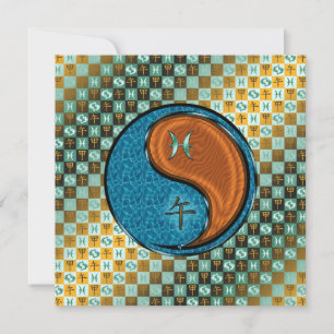 Pisces & Wood Horse Card