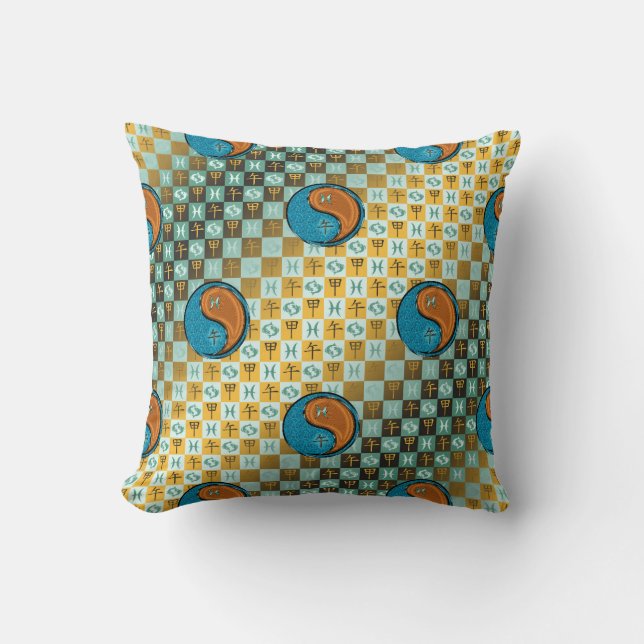 Pisces & Wood Horse Cushion (Front)
