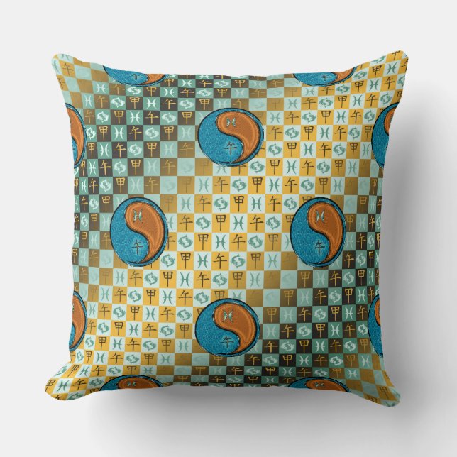 Pisces & Wood Horse Cushion (Front)