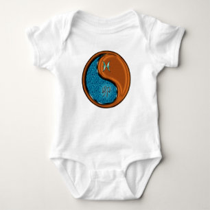 Pisces & Wood Rabbit Baby Bodysuit