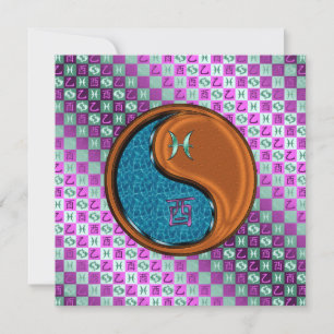 Pisces & Wood Rooster Card