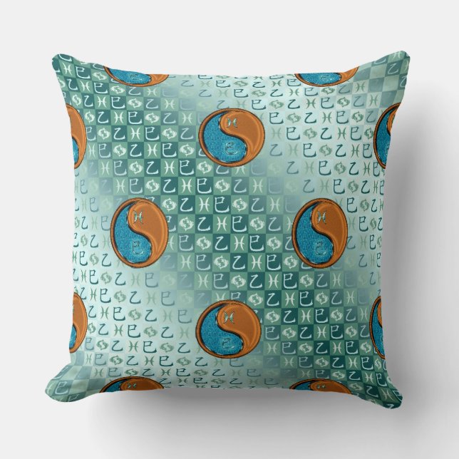 Pisces & Wood Snake Cushion (Front)