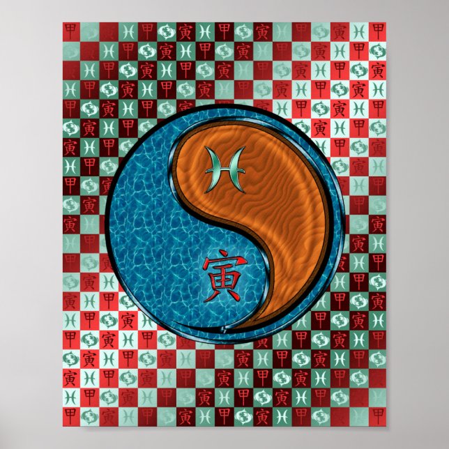 Pisces & Wood Tiger Poster (Front)