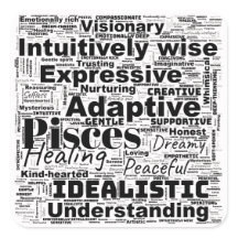 Pisces Word Cloud Zodiac Inspiration