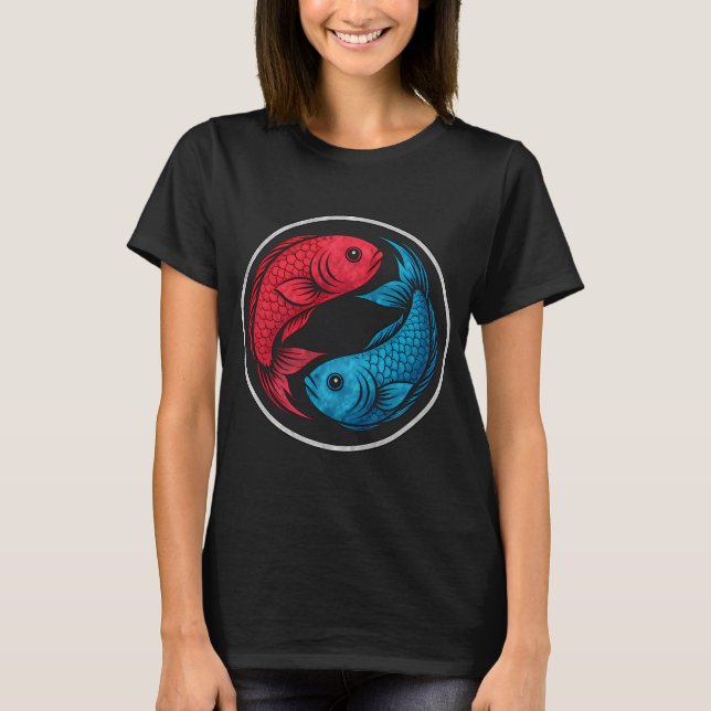 Pisces Yin Yang T-Shirt (Front)