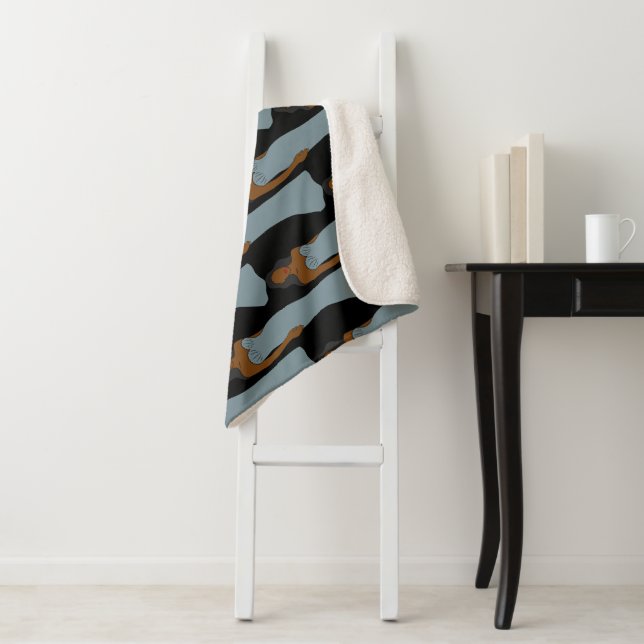 Pisces Zodiac Astrology Sherpa Blanket (In Situ)