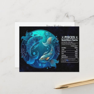 Pisces Zodiac Birthday Postcard