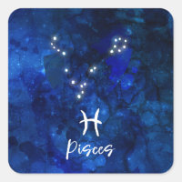 Pisces Zodiac Constellation Blue Galaxy Celestial