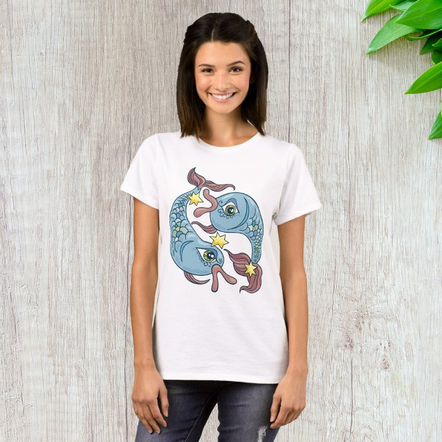 Pisces Zodiac Fish Celestial Astrology T-Shirt (Creator Uploaded)