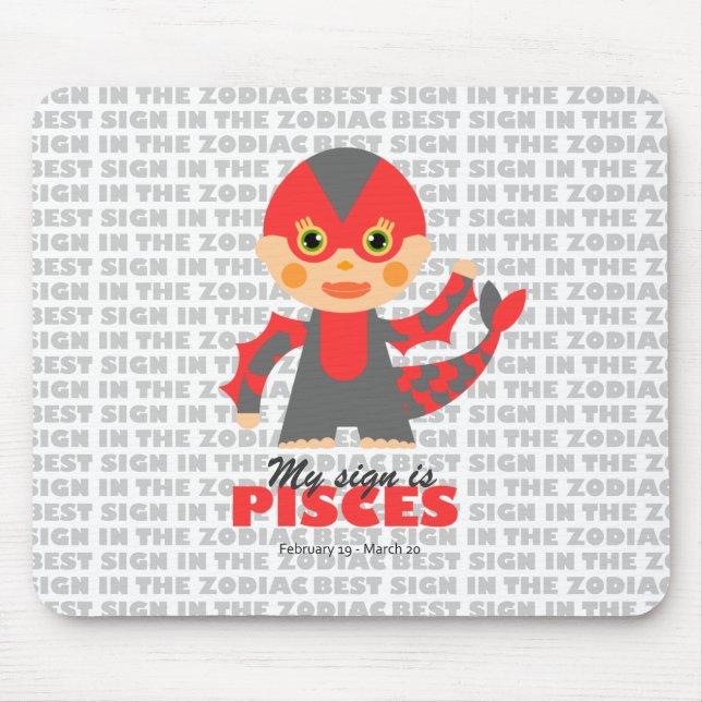 Pisces Zodiac for kids Mouse Pad (Front)