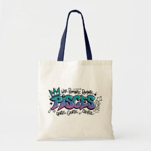 Pisces Zodiac Graffiti Tote Bag