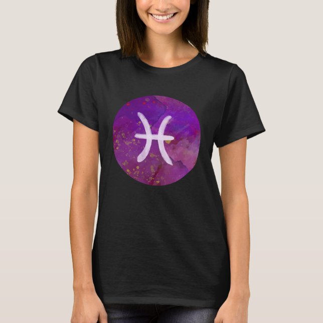 Pisces Zodiac Horoscope Astrology Astronomy Women  T-Shirt (Front)