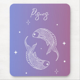 Pisces zodiac horoscope star sign gradient mouse pad