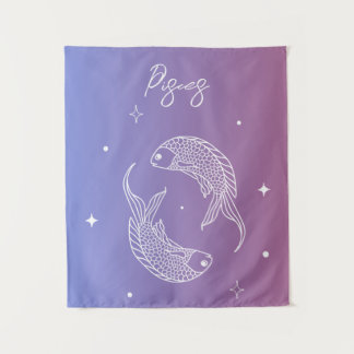 Pisces zodiac horoscope star sign gradient tapestry