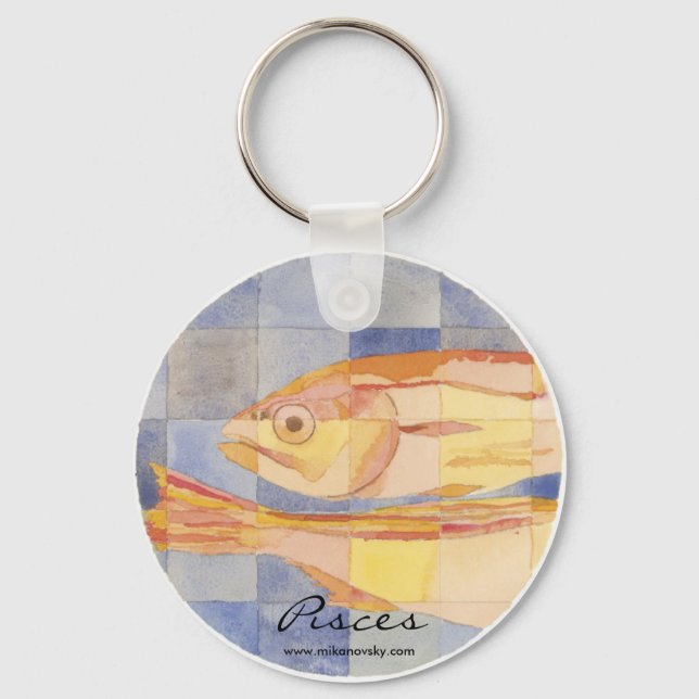 Pisces Zodiac Key Ring (Front)