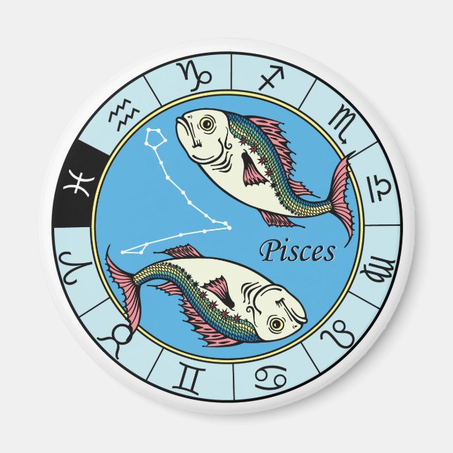 pisces zodiac magnet (Front)