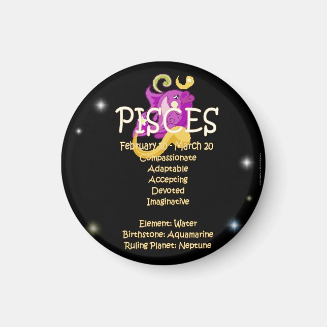 Pisces zodiac magnet (Front)