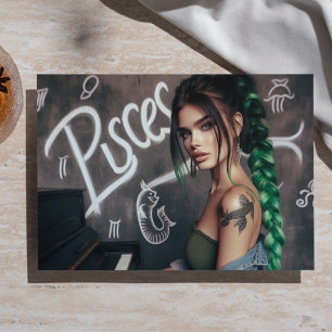 Pisces Zodiac Musician Piano Decoupage Tissue Paper