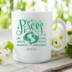 Pisces Zodiac Personalised Traits Horoscope  Coffee Mug