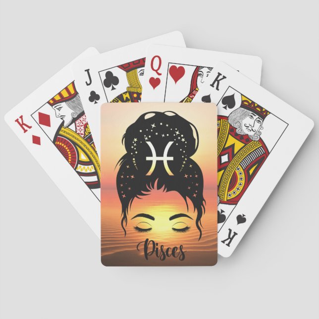 Pisces Zodiac Playing Cards (Back)